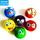Top shkumë Adar Foam Ball, set 12 copë, 6.5 cm, shumëngjyrësh