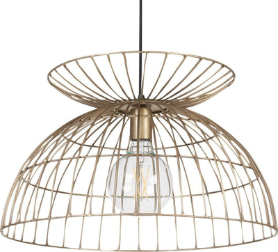 Lampë varëse Beliani Mahanadi, metal, stil kafaz, ngjyrë bronxi