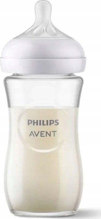 Biberon qelqi Philips Avent SCY933/01 Natural Response, 240 ml, pa BPA, transparent