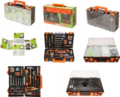 Сет алат Isma Toolbox, 1400 парчиња, со куфер, сива