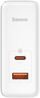 Karikues Baseus GaN5 Pro, USB-C, USB-A, 100W, i bardhë