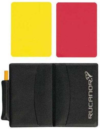 Сет картони за судија Rucanor Referee Card Set, со винил паричник, со молив, сив