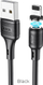 Kabllo karikimi me magnet Hoco Lightning, 1m, vetëm për karikim, e zezë
