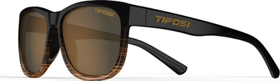 Syze dielli Tifosi Swank XL Polarized 2026, me xhama të polarizuara, kornizë Brown Fade me të zezë