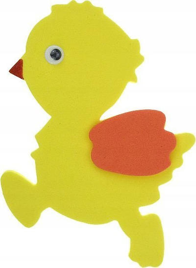 Ngjitësa 3D me shkumë Titanum Chicks, 64x82mm, 4 copë, shumëngjyrëshe