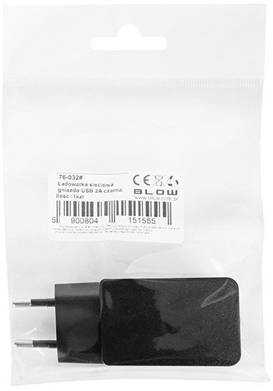 Karikues rrjeti 76-032#, USB, 2A, i zi