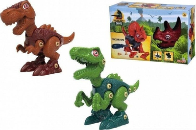 Lodër dinosauri Nature World Dino DIY, për montim me vida, 21-23cm, shumëngjyrëshe