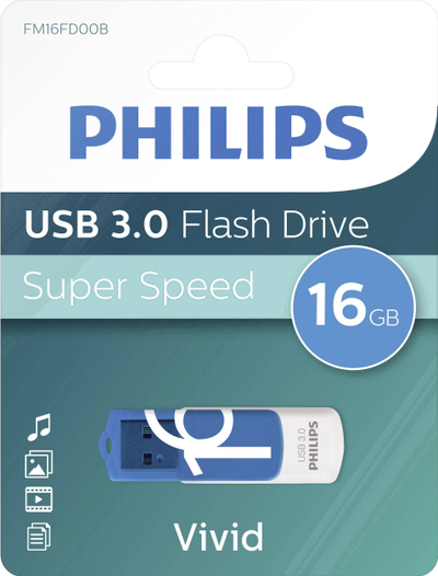 USB Philips Vivid Edition FM16FD00B/00, 16GB, USB 3.0, shumëngjyrëshe