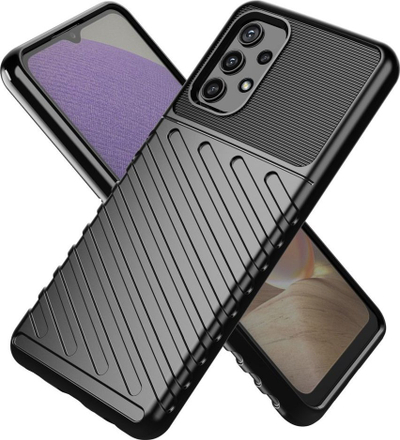 Këllëf telefoni Armored Thunder për Samsung Galaxy A23 5G, TPU, mbrojtje nga rëniet, i zi