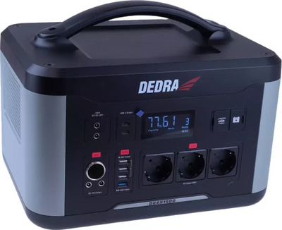 Stacion energjie portabël Dedra DEZS1500, 1500W, bateri LiFePO4, i zi