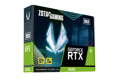 Графичка картичка Zotac Gaming Solo GeForce RTX 3050, 6GB GDDR6, PCIe 4.0, црна