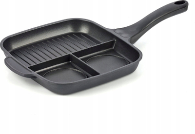 Tigan multipjesësh Melianda MA-18330, grill me shtresë jonxhitëse, i zi