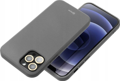 Këllëf telefoni Roar Jelly për iPhone 15 Pro Max, silikon TPU, gri mat