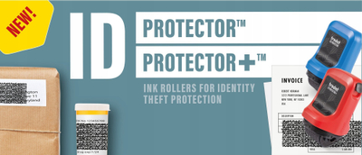 Stempel Trodat Wide Identity Theft Protection 199524, komplet me 3 rimbushje, i zi