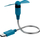 Ventilator USB Realpower Mini Fan, portë USB A, krah fleksibil, blu