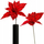 Dekoratë festive Grawerkowo Bethlehem Star, 30cm, me shkëlqim, e kuqe