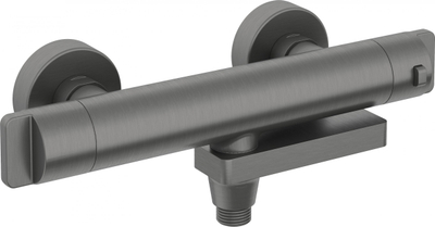 Rubinet vaskë Deante Thermostatic, termostatik, me veshje Titanium, ngjyrë grafit