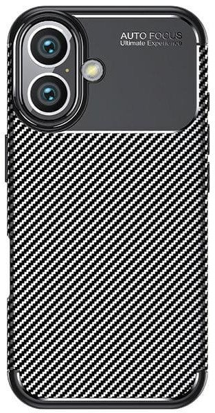 Mbulesë telefoni Beline Carbon Armor për iPhone 16 Plus 6.7\", e zezë