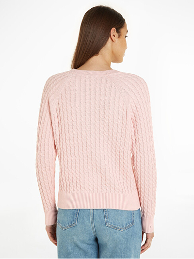 Pulover për femra Tommy Hilfiger Regular Fit, i bardhë