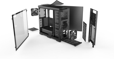 Kasë Phanteks Enthoo Pro Tempered Glass, e zezë, Midi Tower