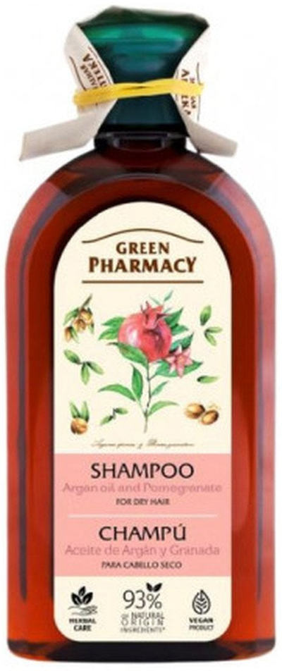 Shampo për flokë Green Pharmacy Argan Oil &amp; Pomegranate, për flokë të thatë dhe të dëmtum, 350 ml