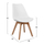 Set Tavolinë + 4 karrige Minimal HM10601, zezë/ bardhë