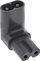 Adapter furnizimi InLine IEC 60320 C8 në C7, 2 polësh, i zi
