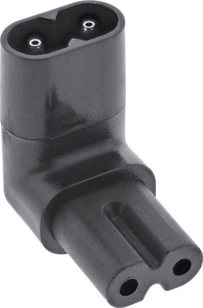 Adapter furnizimi InLine IEC 60320 C8 në C7, 2 polësh, i zi