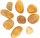 Gurë për zbukurim TerraNatura Polished Stones Yellow Pebble, 10–20 mm, 10 kg, të verdhë
