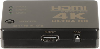 Ndrrus HDMI Unitek HDMI SW 3/1 IR 4K, 3 porta, 4K, i zi