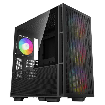 Kuti kompjuteri Deepcool CH560 ARGB, Midi Tower, me fllad ARGB, e zezë