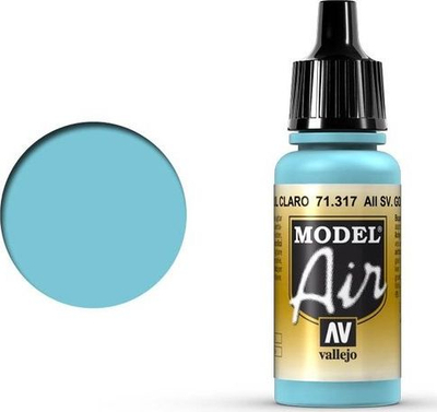 Bojë akrilike për airbrush Vallejo Model Air Light Blue, mat, 17ml, blu e çelët