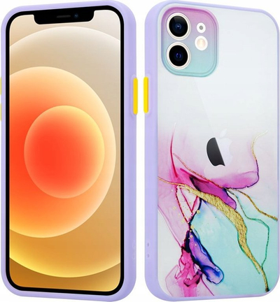 Kapak telefoni MX Aquarelle për iPhone X XS, TPU, mint me rozë