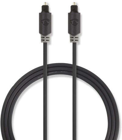 Kabllo audio optike Nedis TosLink, 1 m, anthracite