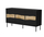 Komodë Cama Meble Inserto 3D, 143.5x40x80 cm, LED, e zezë