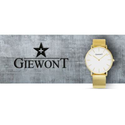 Orë dore për femra Giewont GW1970-1, kuarc, çelik inox, ngjyrë ari