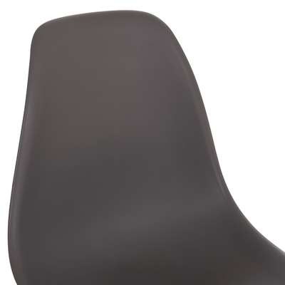 Karrige HM8460 Twist, këmbë druri, sedilje PP, gri