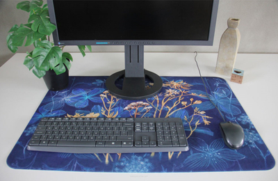 Nënmouse dhe mbrojtëse tavoline Bertoni Midnight, felt ekologjik, 50x70 cm, gri e errët