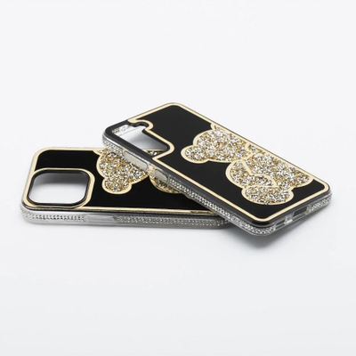 Mbrojtëse telefoni Teddy Bear për Samsung A36 5G, silikoni, ngjyrë gold