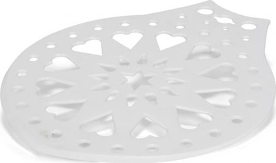 Sifon pastiçerie Patisse, 28 cm, me shabllon dekorimi, i bardhë