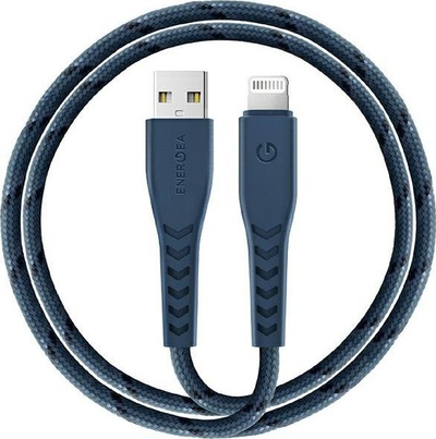 Kabllo USB Energea Nyloflex USB A në Lightning, 1.5 m, blu