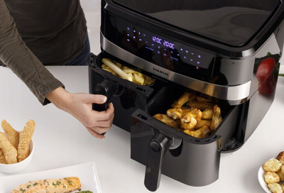Fritezë pa vaj Taurus Digital Duo AF2600D, 2x4.5L, 2600W, e zezë