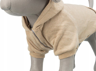Bluzë me kapuç për qen Trixie Be Nordic Hoodie Flensburg, gjatësi 27 cm, ngjyrë rërë