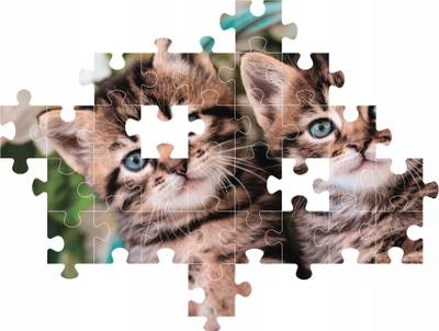 Puzzle Clementoni Lovely Kitty Twins, 60 copa, Supercolor, shumëngjyrësh
