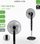 Ventilator në këmbë Nordic Home FT-528, 50W, helikë 40 cm, i zi