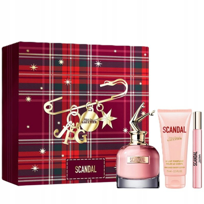 Set parfum për femra Jean Paul Gaultier Scandal, 80ml EDP, 75ml losion trupi, 10ml EDP