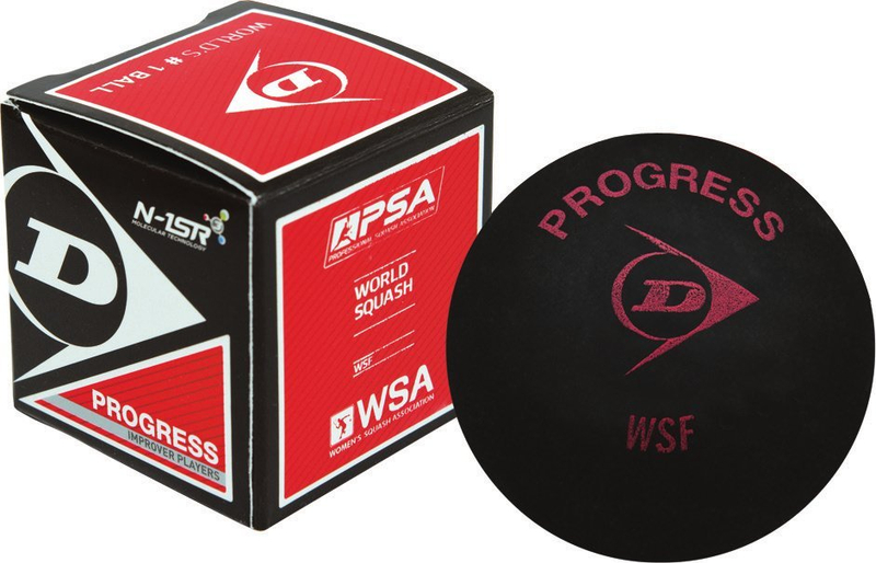 Top squash Dunlop PROGRESS, Red Dot, set 12 copë, i zi