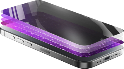 Заштитно стакло Cellularline Xtreme Glass Privacy, за iPhone 16, калено стакло, висока транспарентност