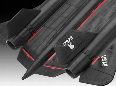 Model avioni Revell SR-71 Blackbird 63652, shkallë 1:110, Starter Kit, ngjyrë e zezë