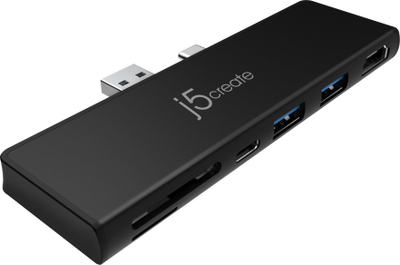 Dok lidhës J5create JCD324B N Ultradrive, 7 me 1, HDMI 4K, i zi